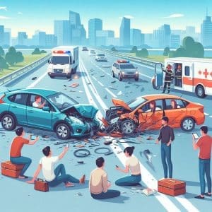 סוגי תאונות דרכים: תאונת טרקטורון, תאונת מלגזה, תאונת אופנוע ותאונת משאית